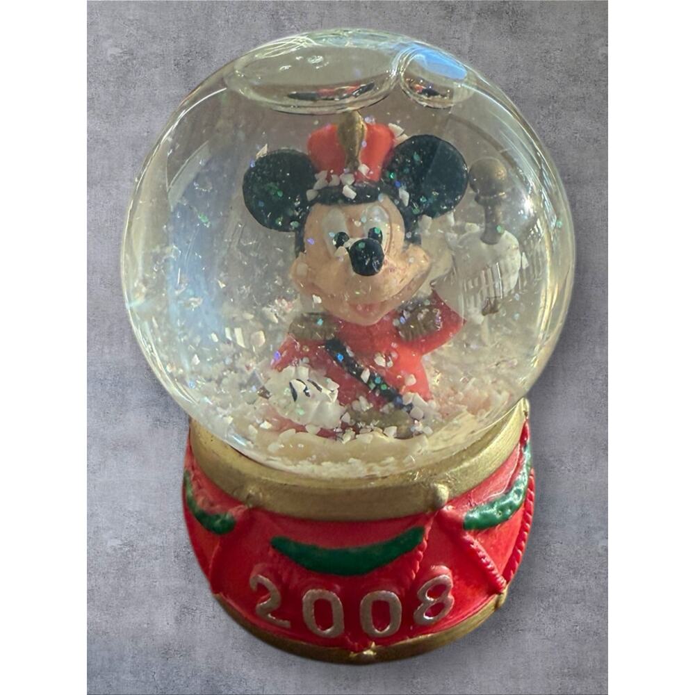 Disney JC Penney Christmas Mini Snow Globe Mickey Mouse 2008 2.5 in x 2 in